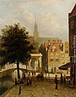 Famous Dutch Paintings - Villagers in the Streets of a Dutch Town